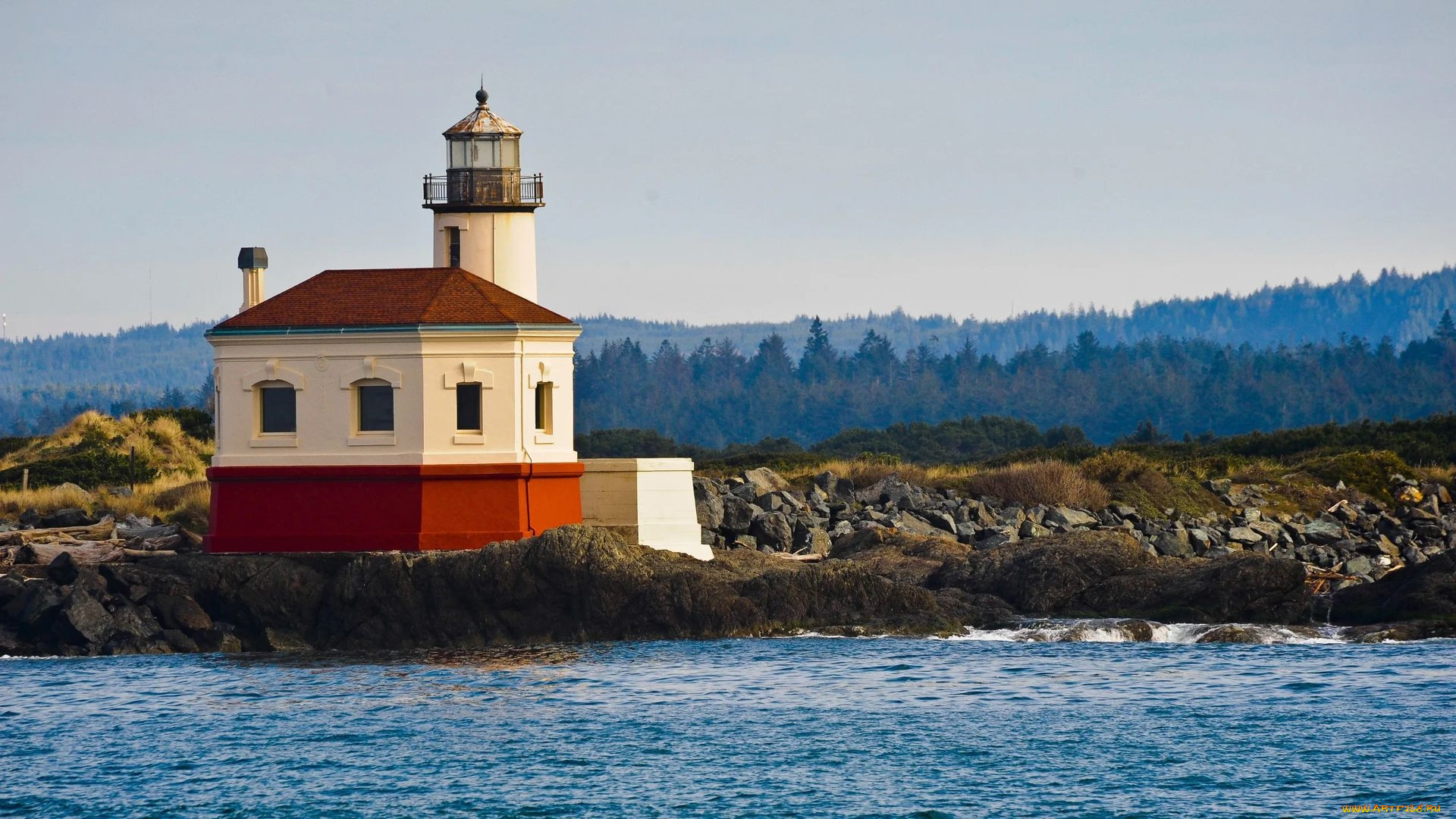 lighthouse at the oregon coast, , , lighthouse, at, the, oregon, coast